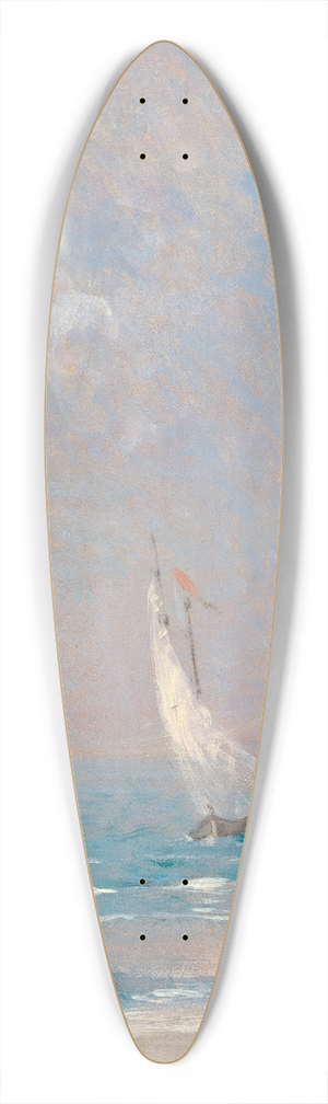 Emil Lugo - Segelboot auf einem bayerischem See 39.3 inch art pintail longboard deck