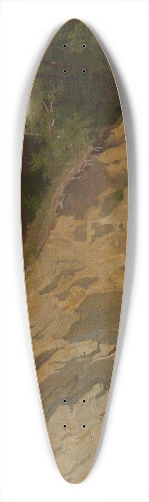 Emil Lugo - Waldweg mit Felshang 39.3 inch art pintail longboard deck