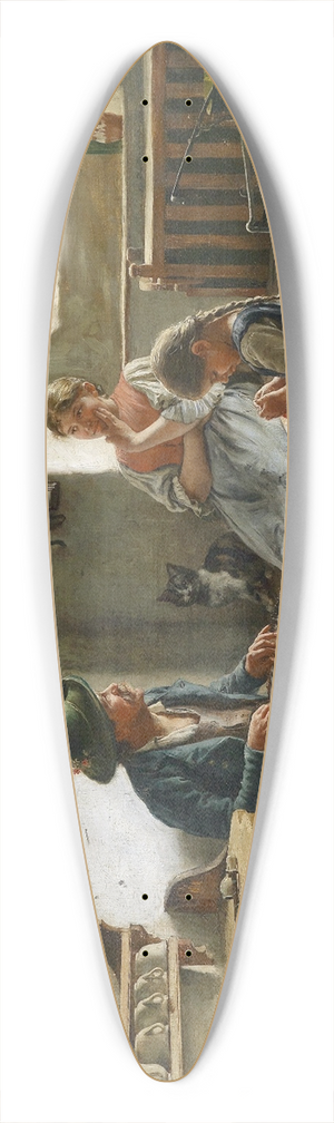 Emil Rau - Der Zitherspieler 39.3 inch art pintail longboard deck