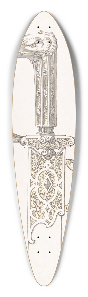 Erasmus Hornick - Design for a Sword 39.3 inch art pintail longboard deck