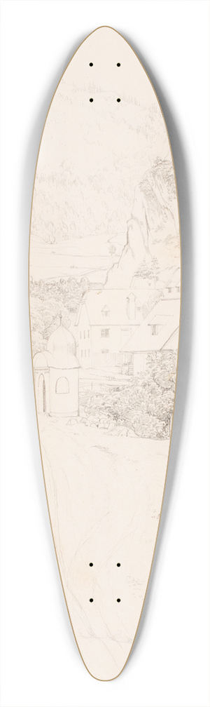Erasmus Von Engert - Sketchbook drawings pl12 39.3 inch art pintail longboard deck