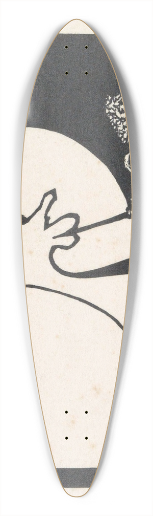 Erich Wichmann - Geabstraheerde figuur 39.3 inch art pintail longboard deck