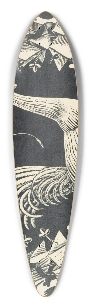 Eric Ravilious - Cockerel 39.3 inch art pintail longboard deck