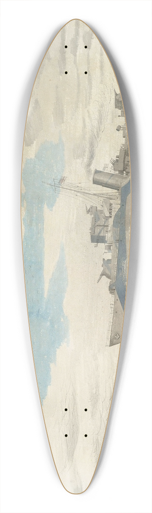 Eric Ravilious - HMS Tetcott 39.3 inch art pintail longboard deck