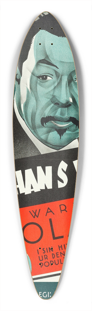 Eric Rohman - Charlie Chans Secret 39.3 inch art pintail longboard deck