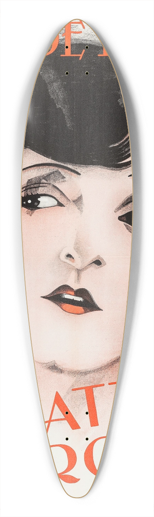 Eric Rohman - Midnight Rose 39.3 inch art pintail longboard deck