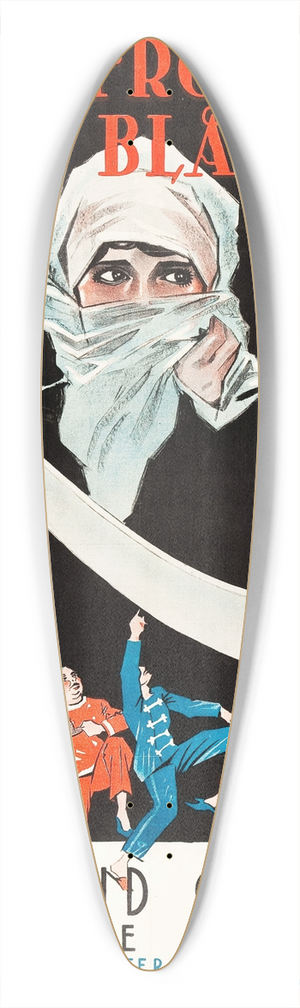 Eric Rohman - Miss Bluebeard 39.3 inch art pintail longboard deck Eric Rohman - Miss Bluebeard 39.3 inch art pintail longboard deck