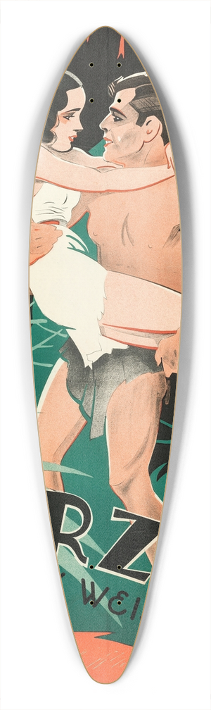Eric Rohman - Tarzan the Ape Man 39.3 inch art pintail longboard deck