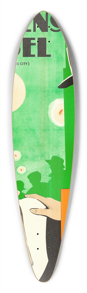 Eric Rohman - The Beast of the City 39.3 inch art pintail longboard deck