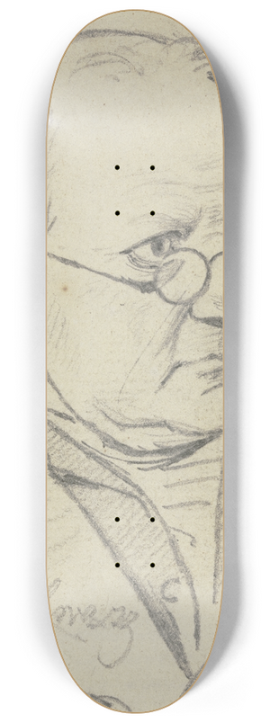 Carl Hoff - Portrait of Schwarz 8.25 inch art skate deck