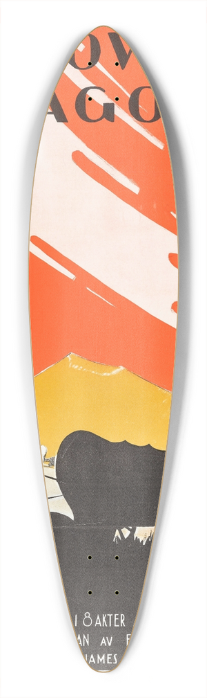 Eric Rohman - The Covered Wagon 39.3 inch art pintail longboard deck Eric Rohman - The Covered Wagon 39.3 inch art pintail longboard deck