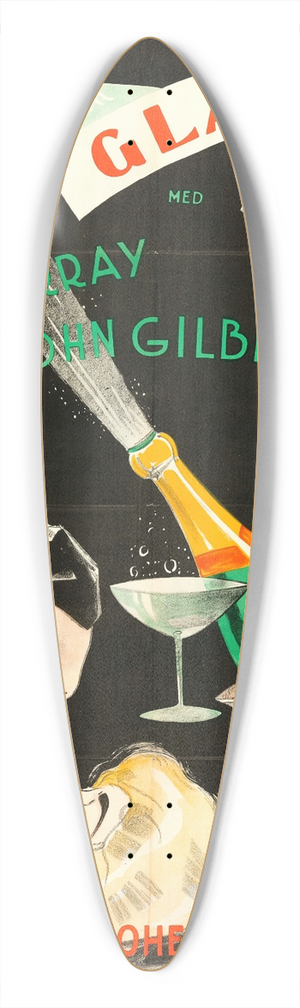 Eric Rohman - The Merry Widow 39.3 inch art pintail longboard deck Eric Rohman - The Merry Widow 39.3 inch art pintail longboard deck
