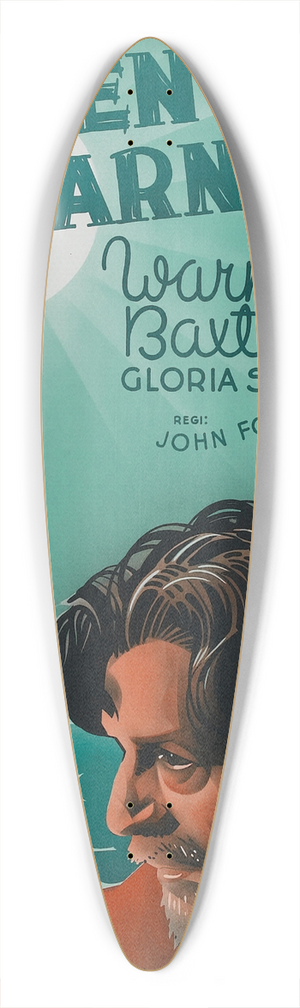 Eric Rohman - The Prisoner of Shark Island 39.3 inch art pintail longboard deck
