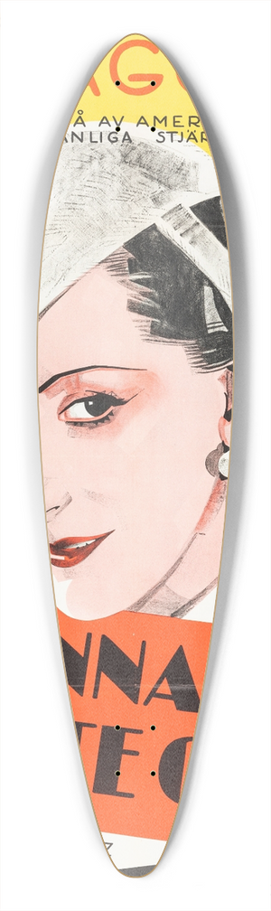 Eric Rohman - The Woman from Monte Carlo 39.3 inch art pintail longboard deck