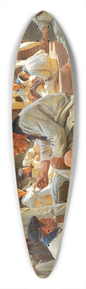 Erik Henningsen - En lappedag ombord 39.3 inch art pintail longboard deck