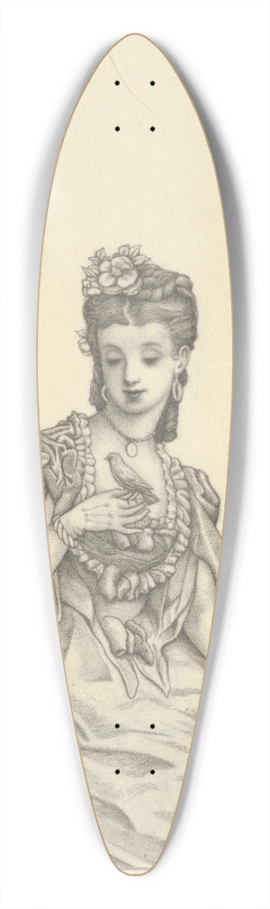 Ernest Haskell - Arabella 39.3 inch art pintail longboard deck