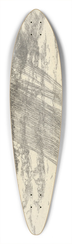 Ernest Haskell - Black Snake Ledge 39.3 inch art pintail longboard deck