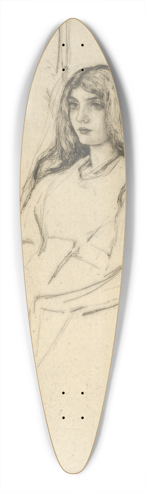Ernest Haskell - Ruby 39.3 inch art pintail longboard deck