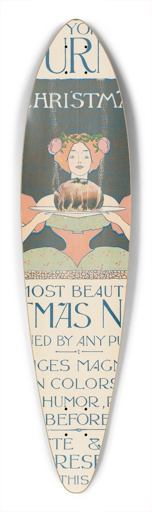 Ernest Haskell - The New York Sunday journal, Christmas Number 39.3 inch art pintail longboard deck