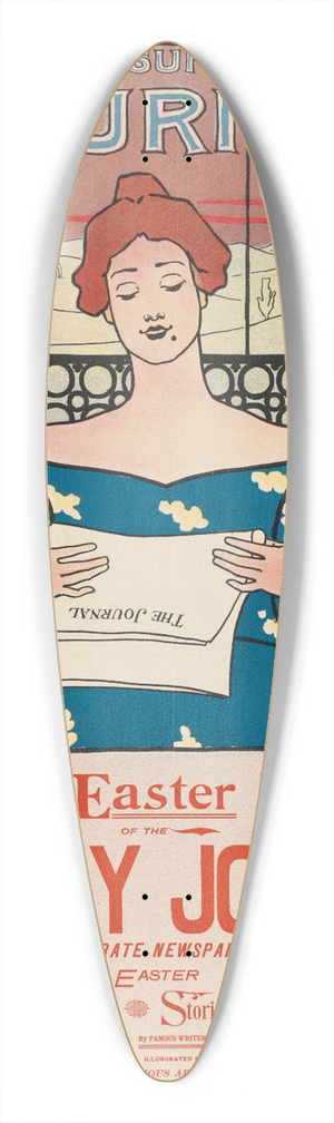 Ernest Haskell - The Sunday journal, Easter number 39.3 inch art pintail longboard deck