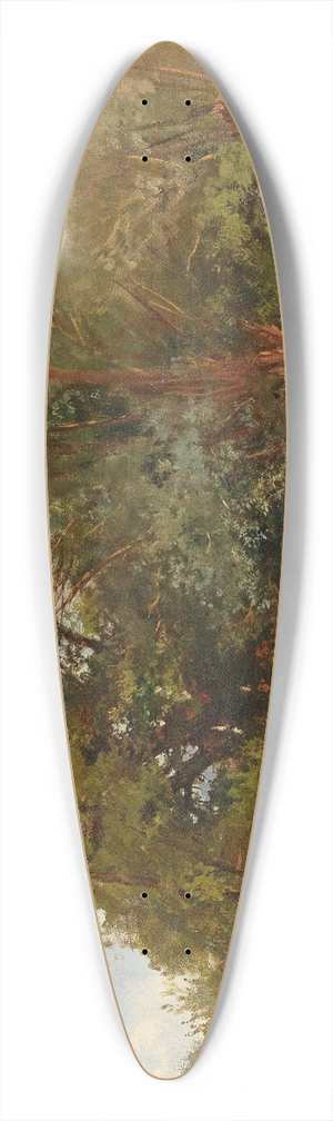 Ernestine von Kirchsberg - By the Mill Weir 39.3 inch art pintail longboard deck