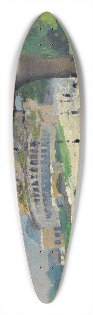 Ernest Jules Renoux - Le Palais du Trocadro vu des jardins 39.3 inch art pintail longboard deck