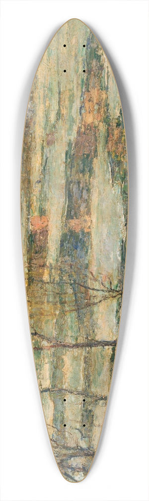 Ernest Lawson - Ice in the River 39.3 inch art pintail longboard deck