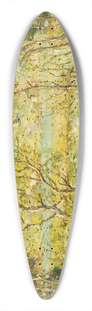 Ernest Lawson - Springtime, Harlem River 39.3 inch art pintail longboard deck