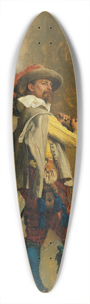 Ernest Meissonier - A Musketeer; Time of Louis XIII 39.3 inch art pintail longboard deck