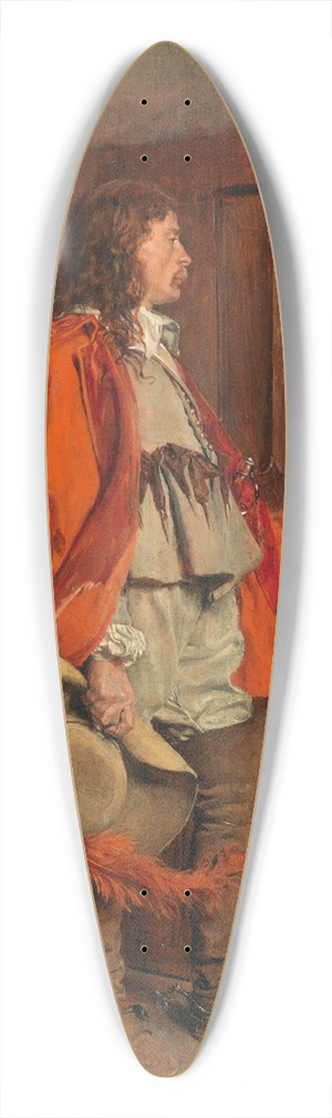 Ernest Meissonier - Man in a Red Cloak 39.3 inch art pintail longboard deck