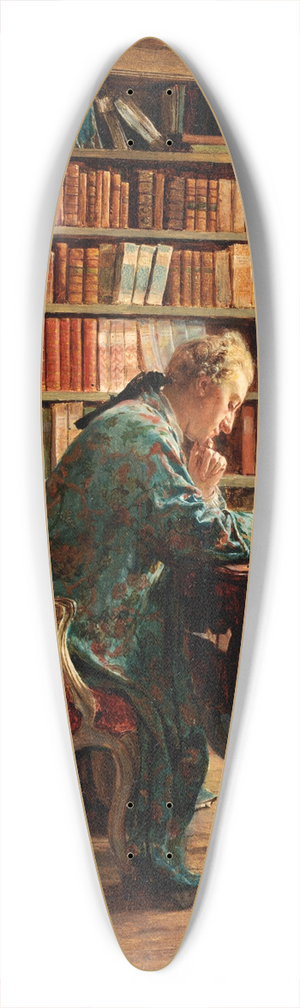 Ernest Meissonier - The Bibliophile 39.3 inch art pintail longboard deck