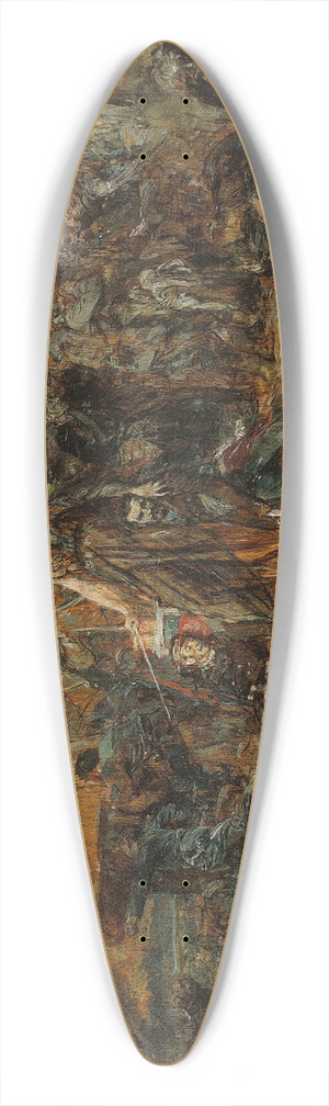 Ernest Meissonier - The Defense of Paris 39.3 inch art pintail longboard deck