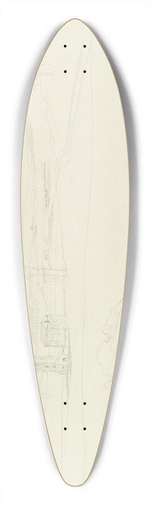 Ernst Fries - Oben rmische Campagna mit Brckengebude, unten Blick von der Grotte der Egeria zum Grabmal der Cecilia Metella an der Via Appia 39.3 inch art pintail longboard deck