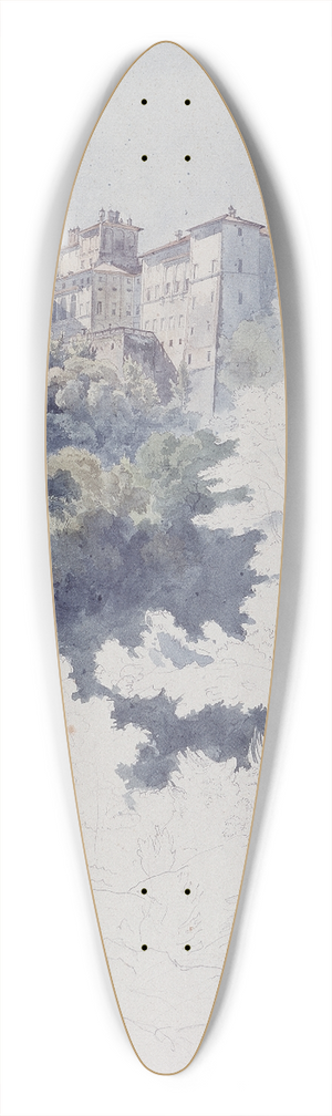 Ernst Fries - Villa Chigi near Ariccia 39.3 inch art pintail longboard deck