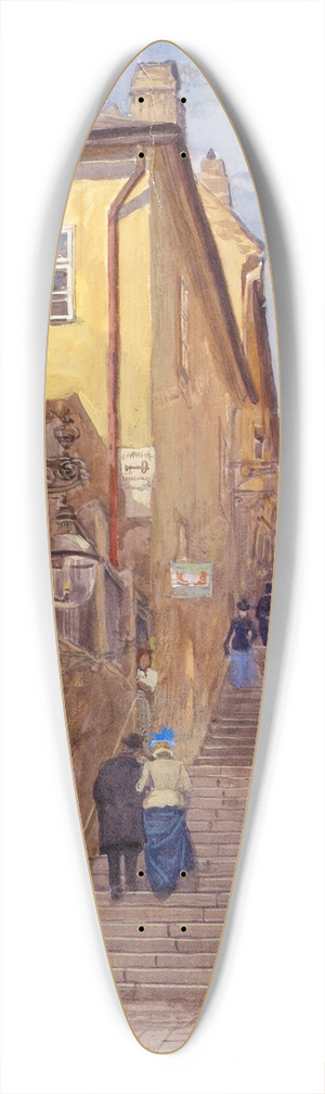 Ernst Graner - Die Bettlerstiege In Wien-Mariahilf 39.3 inch art pintail longboard deck