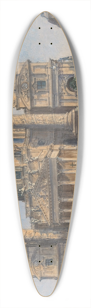 Ernst Graner - Saint Charless Church in Vienna 39.3 inch art pintail longboard deck