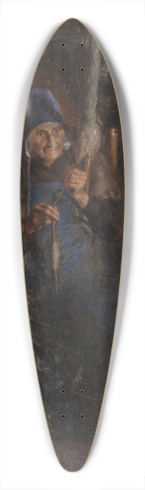 Ernst Josephson - Old Woman Spinning 39.3 inch art pintail longboard deck