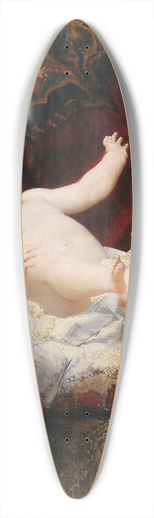 Ernst Klimt - Portrait of a baby with lace bonnet 39.3 inch art pintail longboard deck