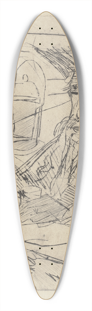 Ernst Ludwig Kirchner - Alter Bauer 39.3 inch art pintail longboard deck