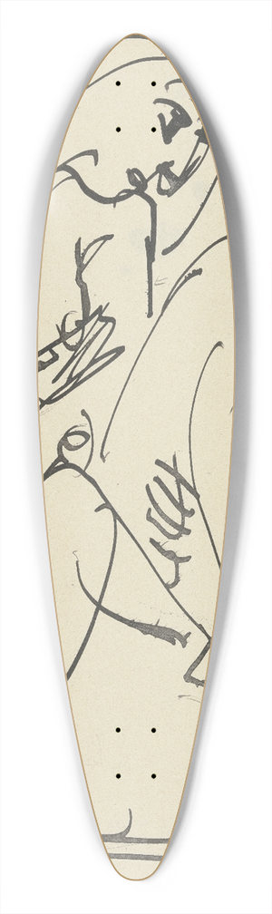 Ernst Ludwig Kirchner - Badende im Tub 39.3 inch art pintail longboard deck