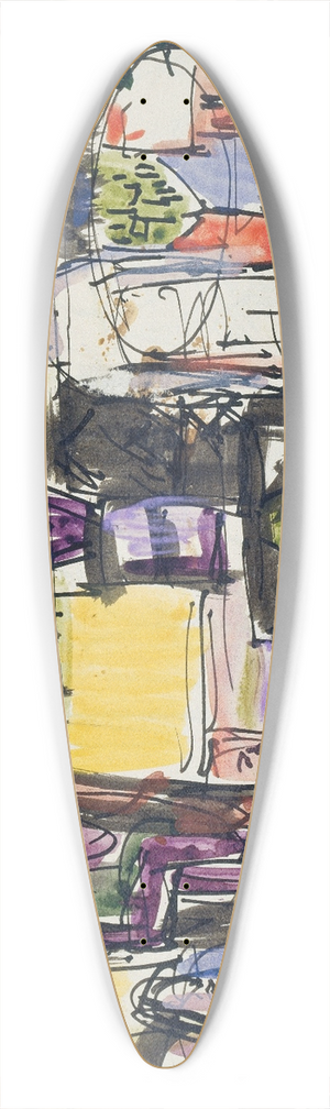 Ernst Ludwig Kirchner - Bohme moderne 39.3 inch art pintail longboard deck