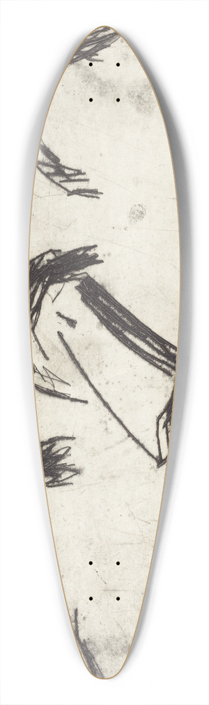Ernst Ludwig Kirchner - Bridge on Crown Prince Embankment (Brucke am Kronprinzenufer) 39.3 inch art pintail longboard deck