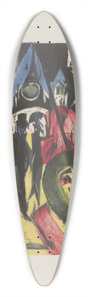 Ernst Ludwig Kirchner - Cocotte on the Street 39.3 inch art pintail longboard deck