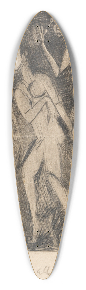 Ernst Ludwig Kirchner - Der Tanz zwischen den Frauen 39.3 inch art pintail longboard deck