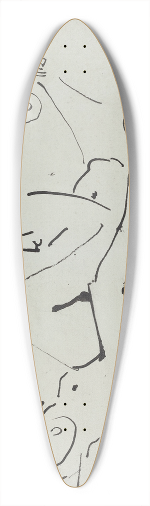 Ernst Ludwig Kirchner - Dodo and an Older Woman Reclining before a Mirror 39.3 inch art pintail longboard deck Ernst Ludwig Kirchner - Dodo and an Older Woman Reclining before a Mirror 39.3 inch art pintail longboard deck
