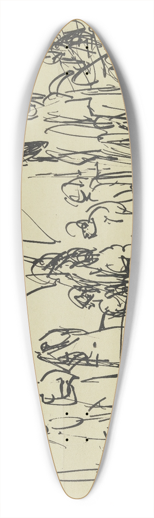 Ernst Ludwig Kirchner - Drei Figurenkompositionen 39.3 inch art pintail longboard deck