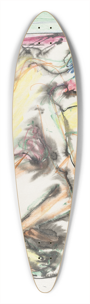 Ernst Ludwig Kirchner - Erna Bathing in a Tub 39.3 inch art pintail longboard deck