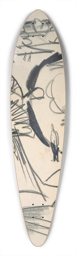 Ernst Ludwig Kirchner - Fehmarnkste 39.3 inch art pintail longboard deck