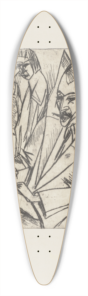 Ernst Ludwig Kirchner - Gewecke und Erna 39.3 inch art pintail longboard deck