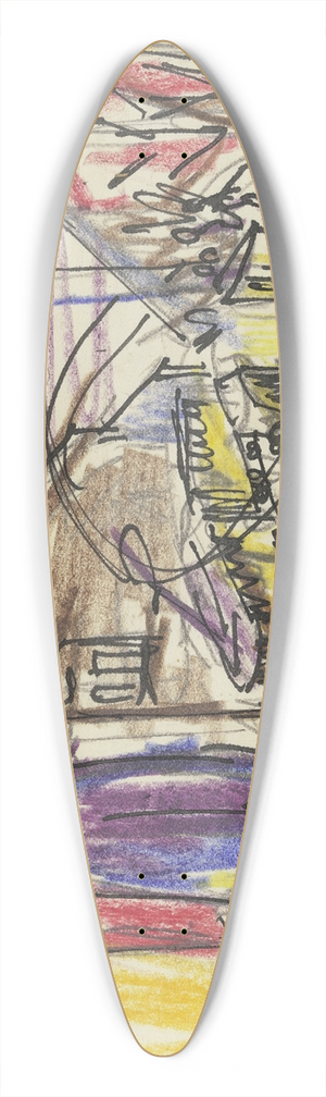 Ernst Ludwig Kirchner - Grostadtstrae mit Trambahnen 39.3 inch art pintail longboard deck